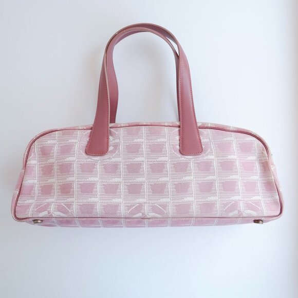Authentic Preowned Chanel Pink Nylon New Travel Line Shoulder Bag - Picture 1 of 16